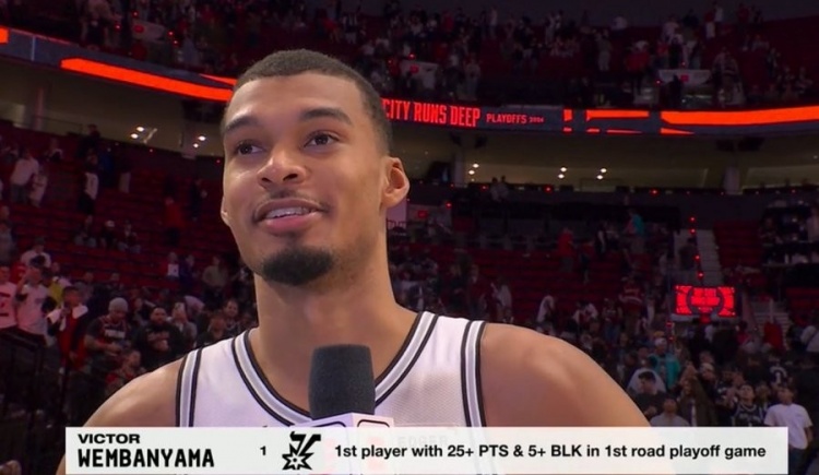华体会网站-文班生涯首个季后赛客场拿下至少25分5盖帽 NBA历史首人！